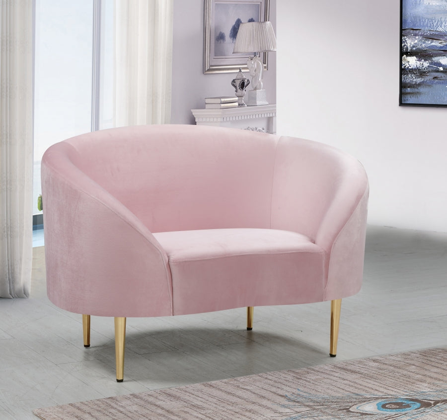 Fauteuil d'appoint rembourré en chenille Vivi
