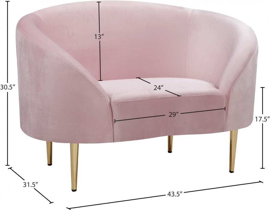 Fauteuil d'appoint rembourré en chenille Vivi