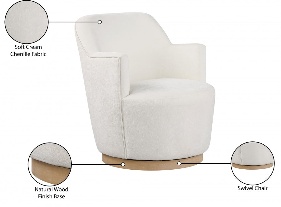Fauteuil d'appoint rembourré en chenille Vivi