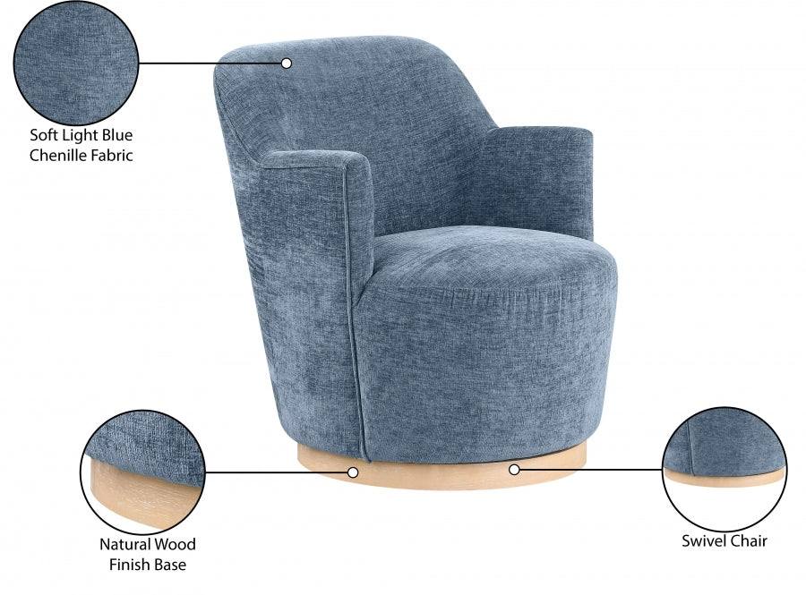 Fauteuil d'appoint rembourré en chenille Vivi