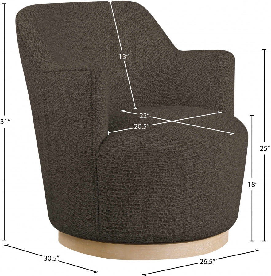 Fauteuil d'appoint rembourré en chenille Vivi