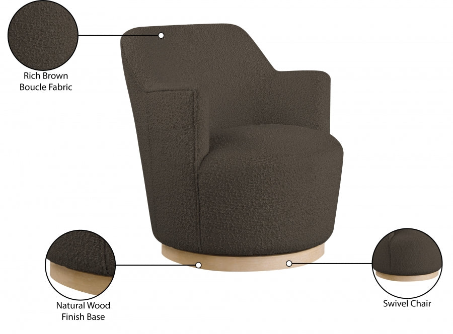 Fauteuil d'appoint rembourré en chenille Vivi