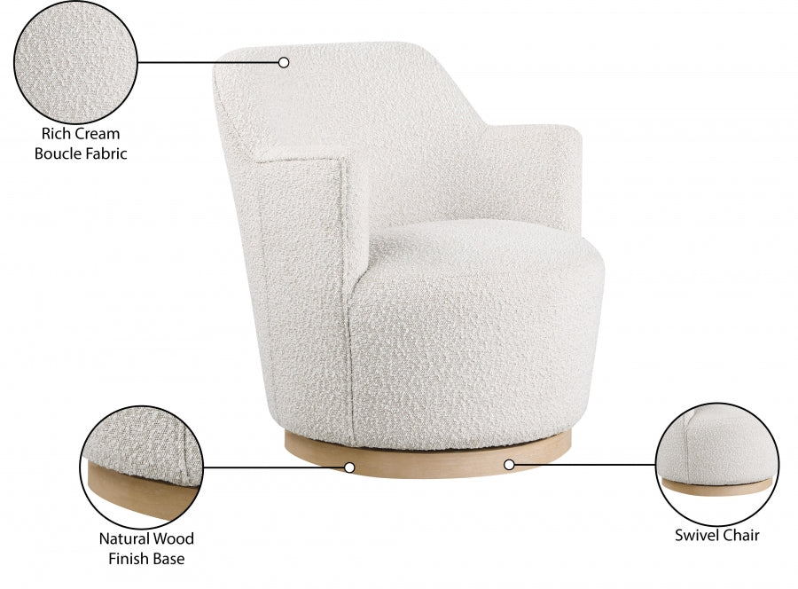 Fauteuil d'appoint rembourré en chenille Vivi