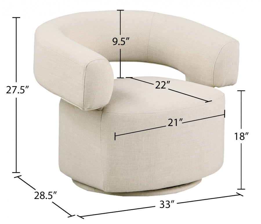 Fauteuil d'appoint rembourré en chenille Vivi