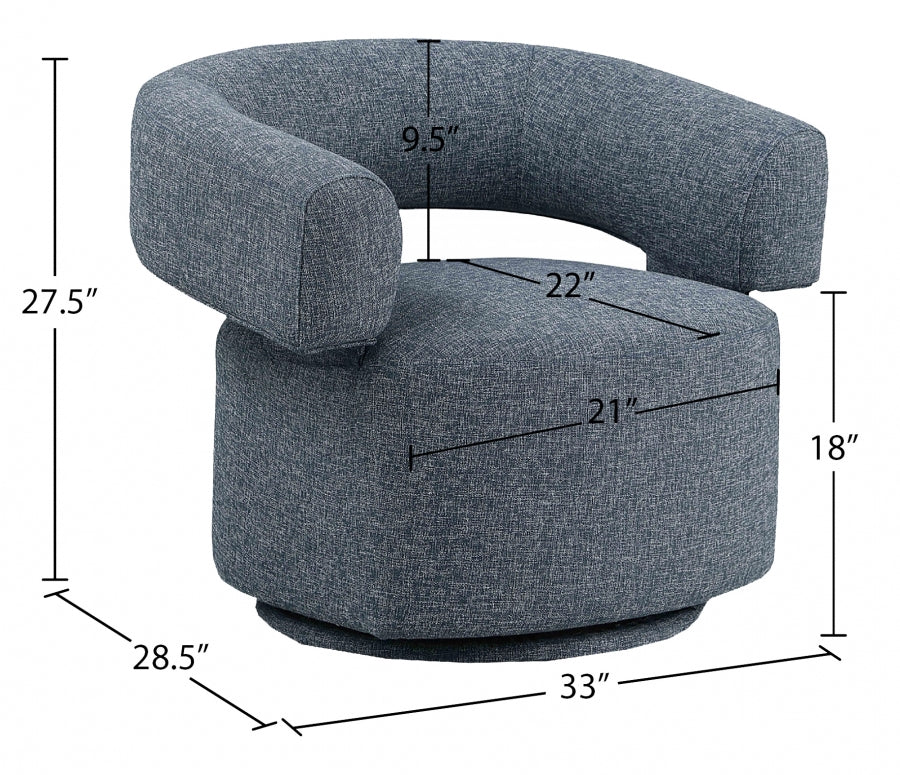 Fauteuil d'appoint rembourré en chenille Vivi