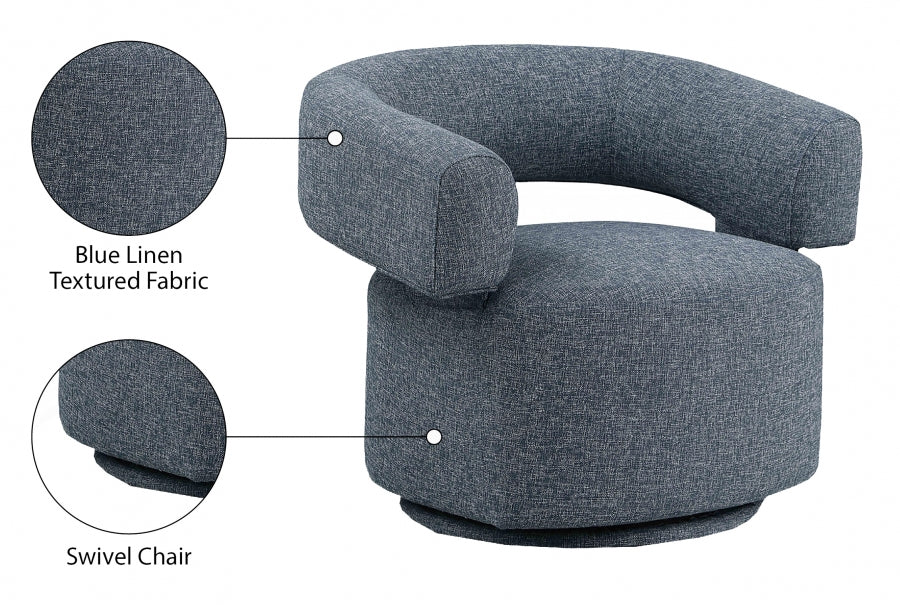 Fauteuil d'appoint rembourré en chenille Vivi