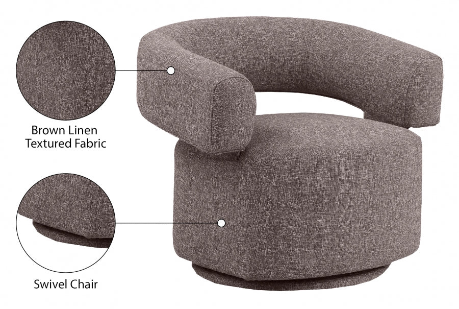 Fauteuil d'appoint rembourré en chenille Vivi
