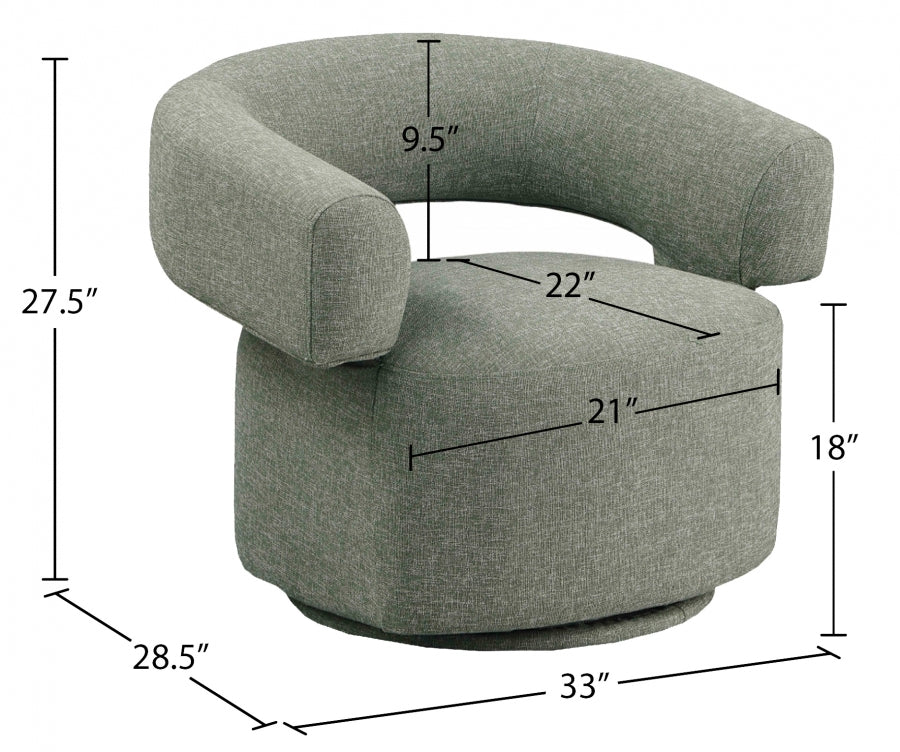 Fauteuil d'appoint rembourré en chenille Vivi