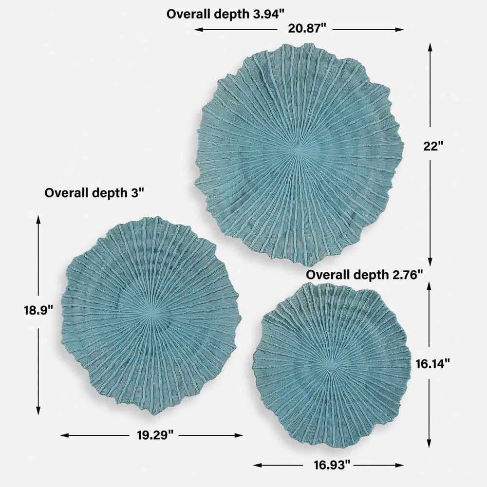 Ocean Gems Wall Decor, S/3