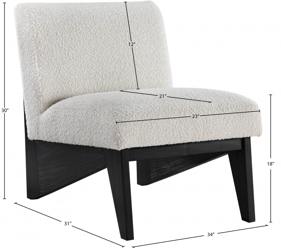 Fauteuil d'appoint rembourré en chenille Vivi
