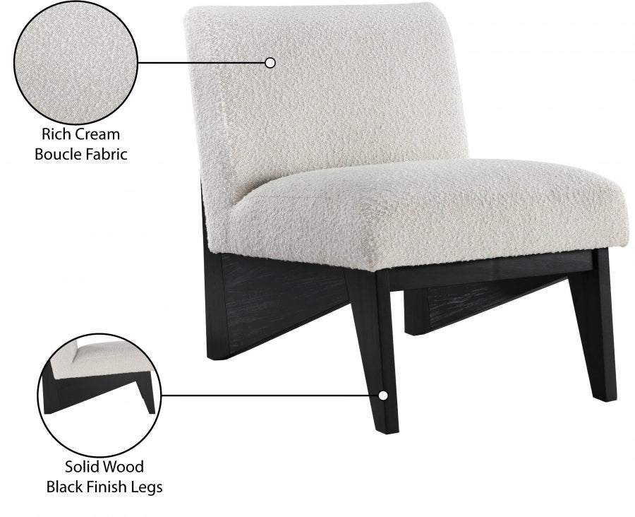 Fauteuil d'appoint rembourré en chenille Vivi