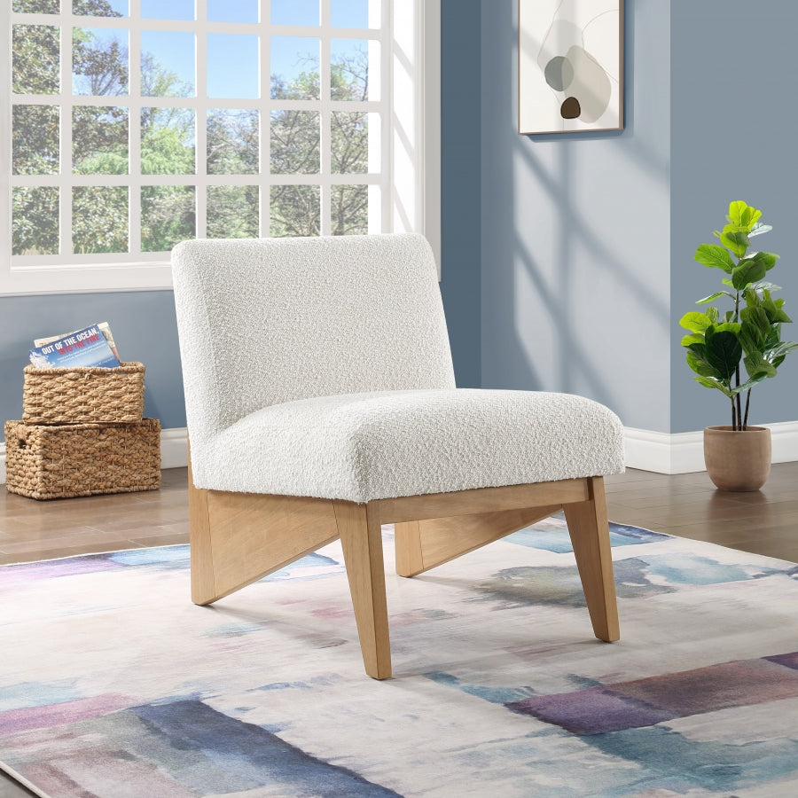 Fauteuil d'appoint rembourré en chenille Vivi