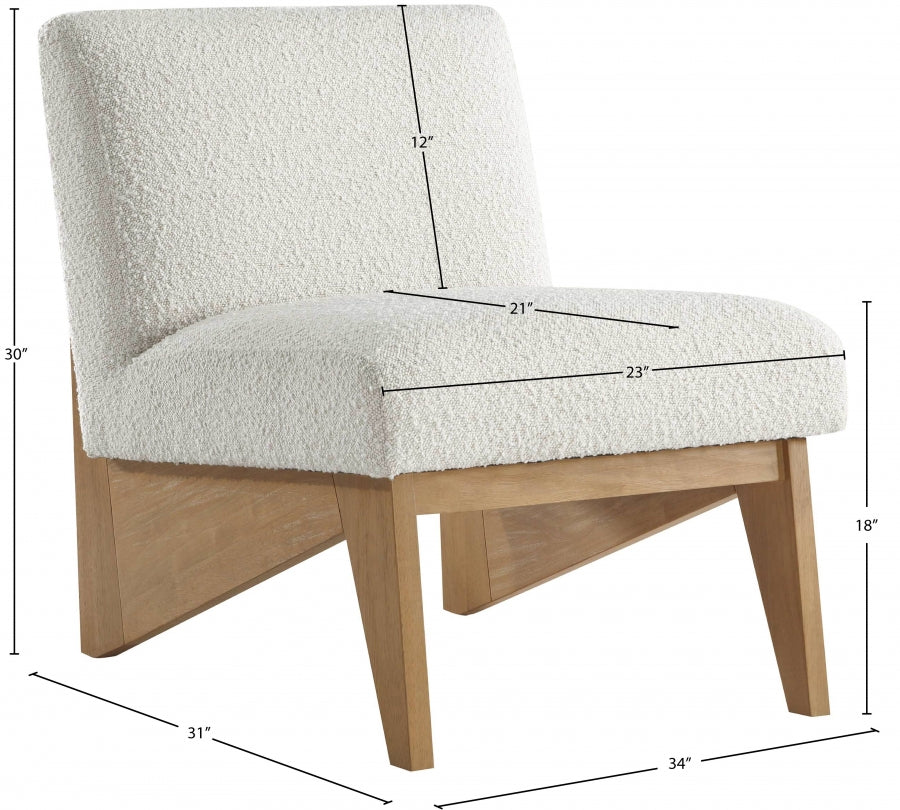 Fauteuil d'appoint rembourré en chenille Vivi