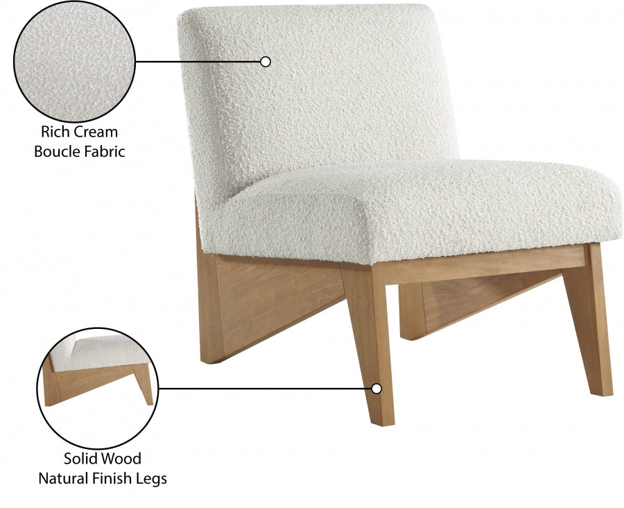 Fauteuil d'appoint rembourré en chenille Vivi