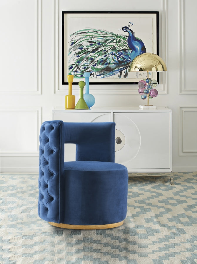 Fauteuil d'appoint rembourré en chenille Vivi