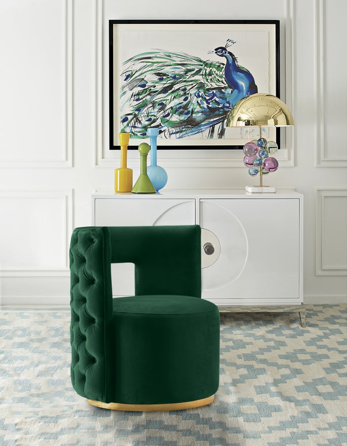 Fauteuil d'appoint rembourré en chenille Vivi