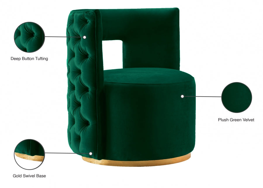 Fauteuil d'appoint rembourré en chenille Vivi