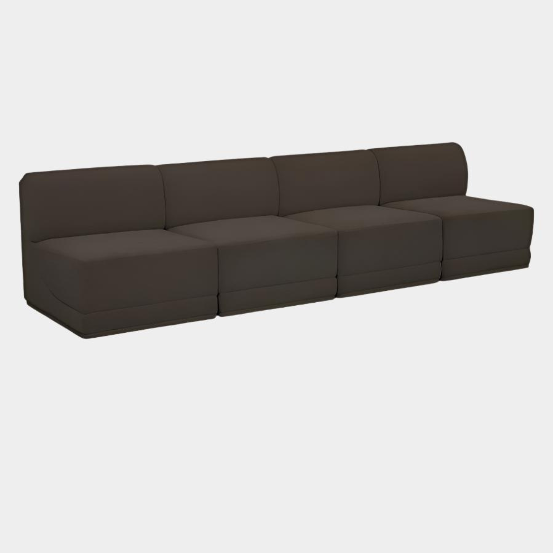 Canapé sans accoudoirs en tissu Boucle Ollie