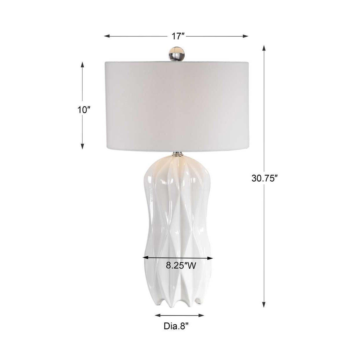 Malena Table Lamp, White