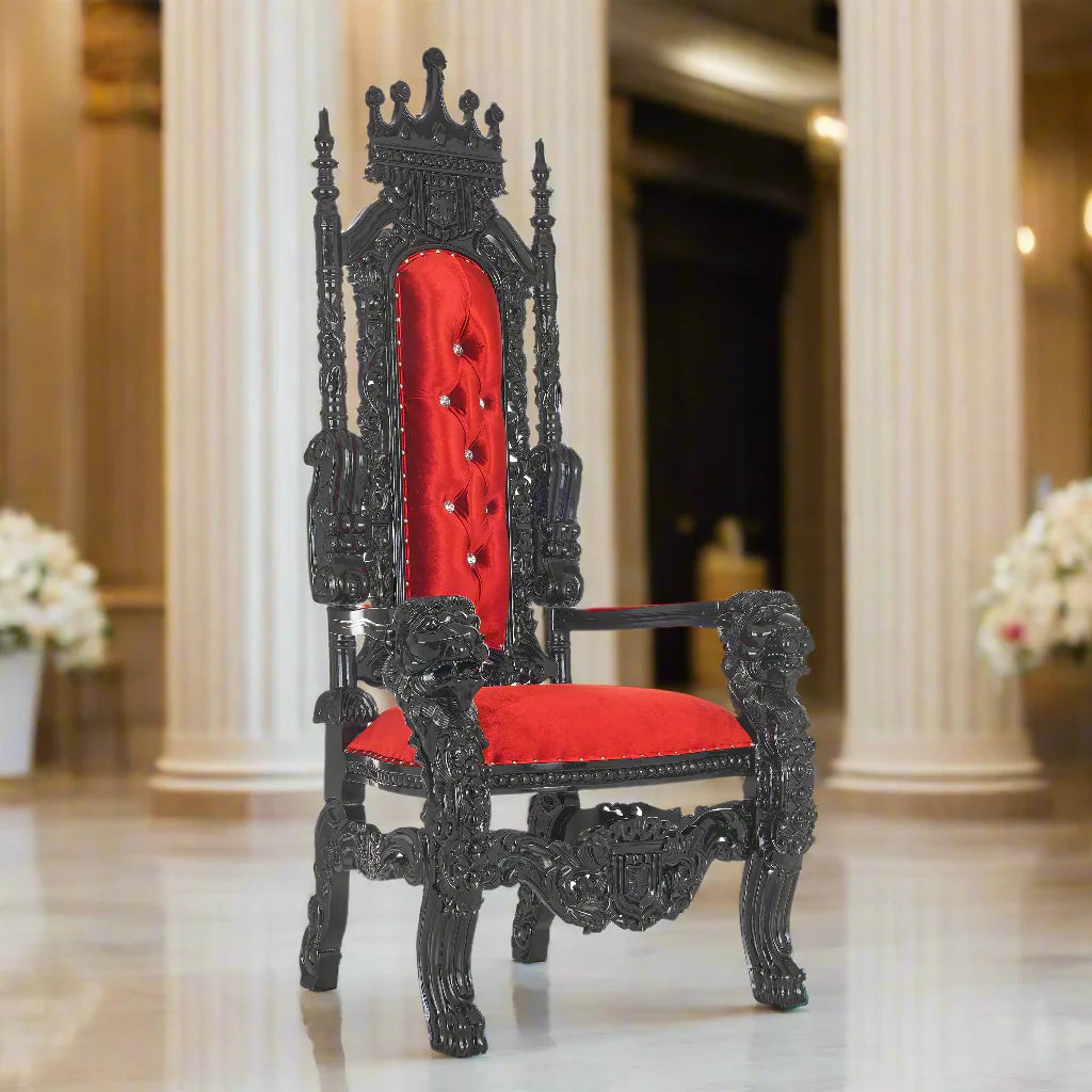 King David Crown Throne Chair - Velvet
