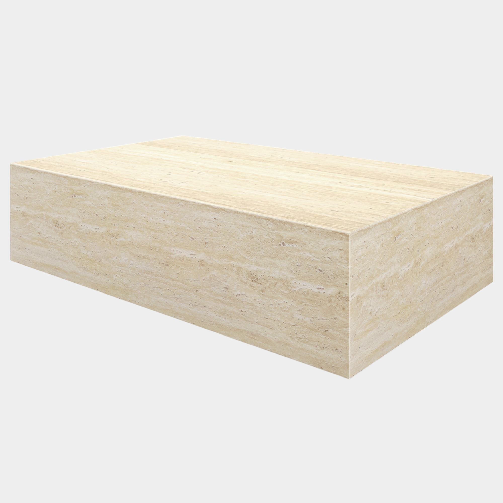 Artemis Contract Grade Rectangular Coffee Table in Travertine