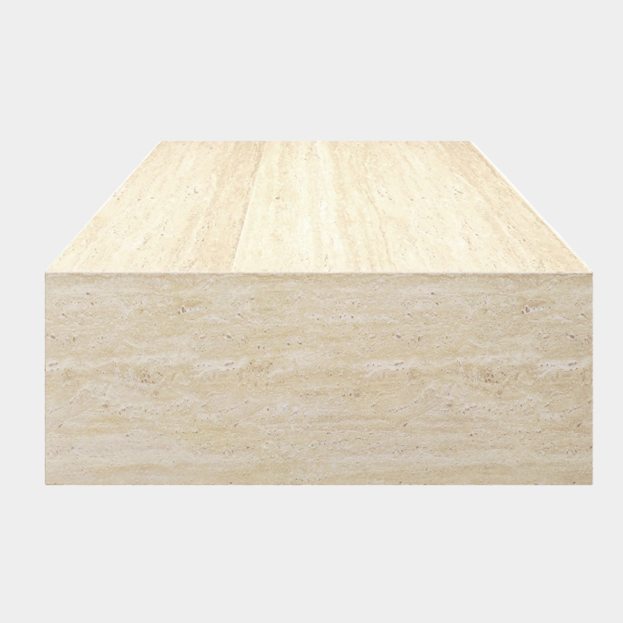 Artemis Contract Grade Rectangular Coffee Table in Travertine