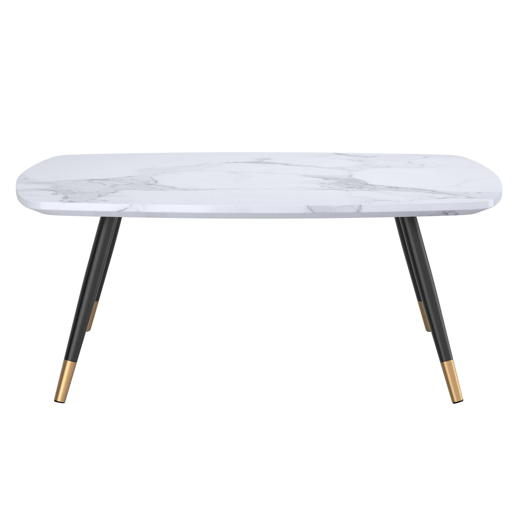 Emery Rectangular Coffee Table in White and Black