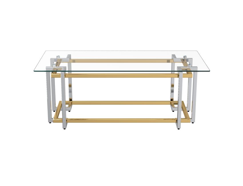 Florina Coffee Table in Silver and Gold