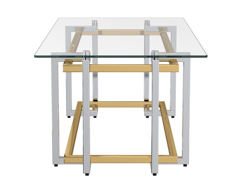 Florina Coffee Table in Silver and Gold