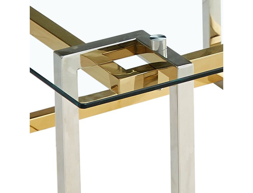Florina Coffee Table in Silver and Gold