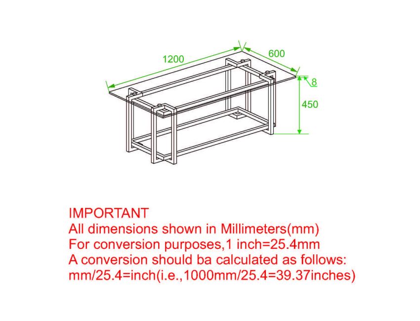 Florina Coffee Table in Silver and Gold
