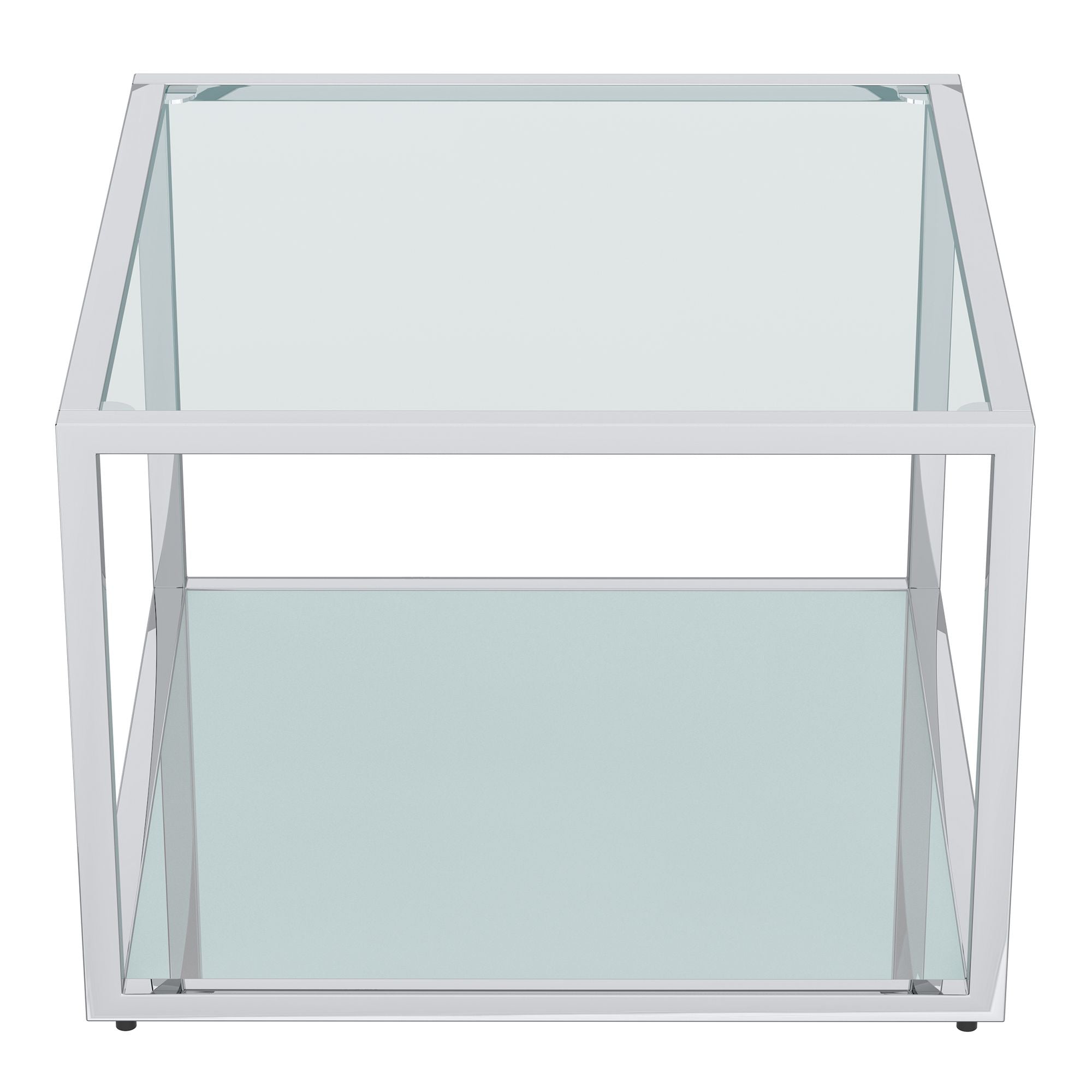 Casini Small Square Coffee Table in Silver