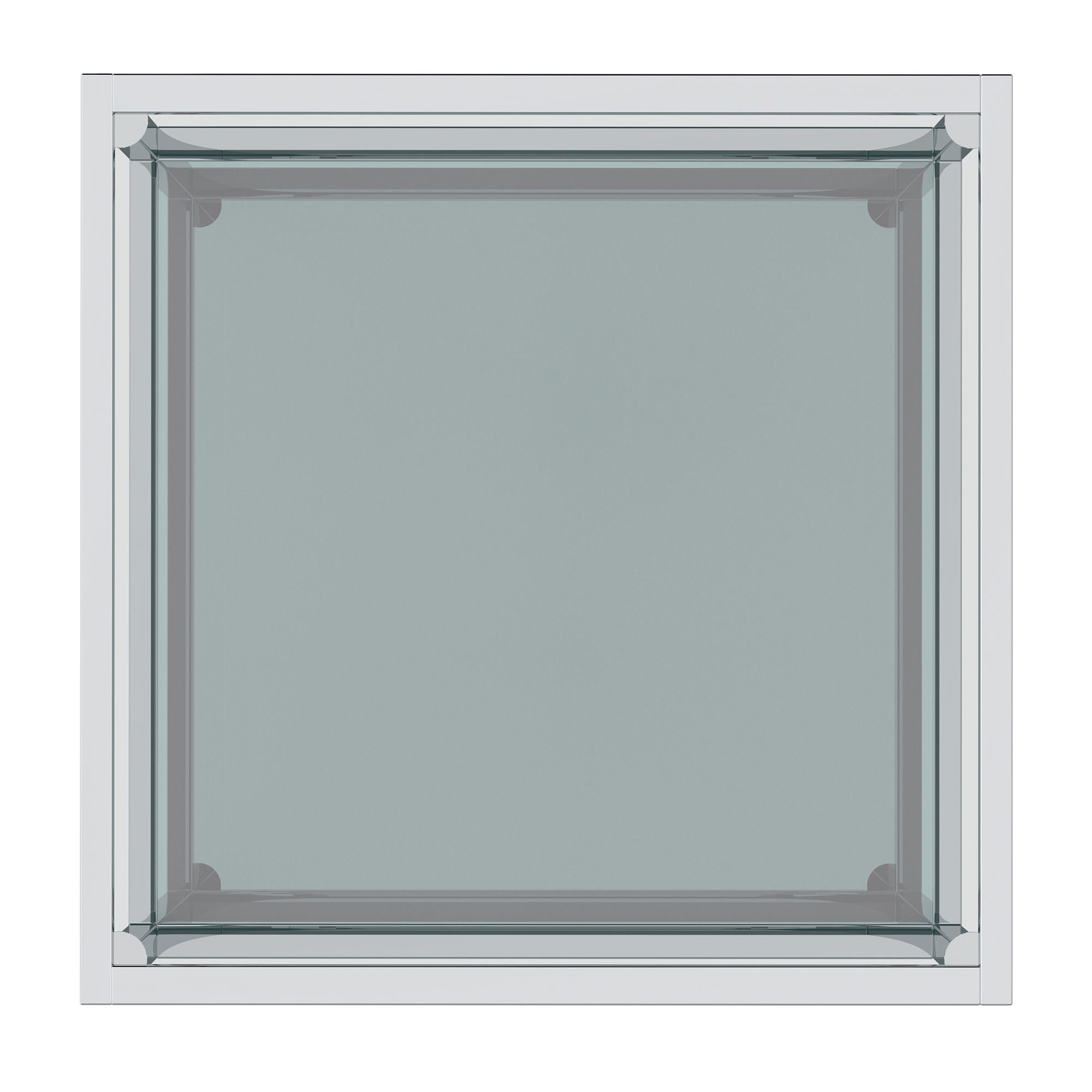 Casini Small Square Coffee Table in Silver