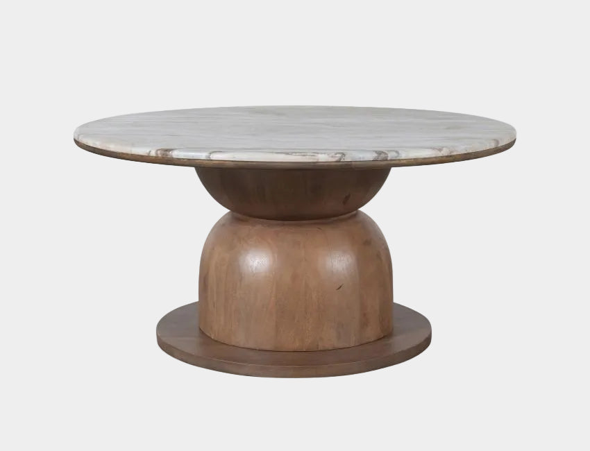 Martina Round Coffee Table - Walnut