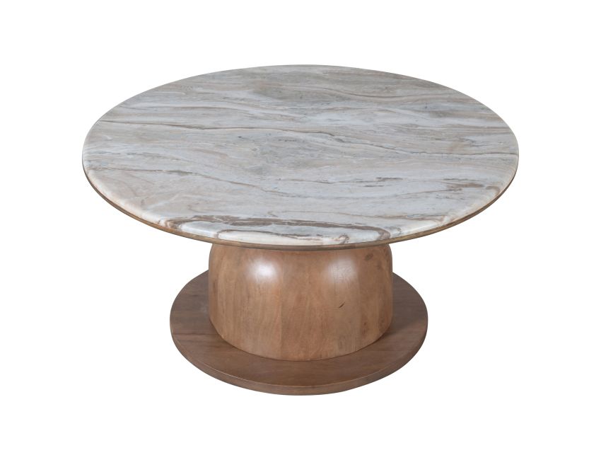 Martina Round Coffee Table - Walnut