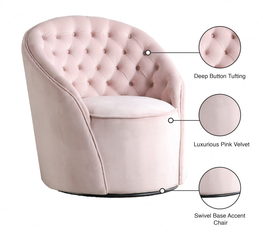Fauteuil d'appoint rembourré en chenille Vivi