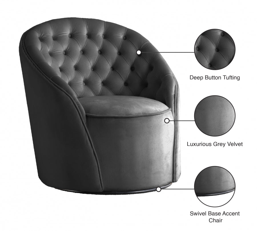 Fauteuil d'appoint rembourré en chenille Vivi