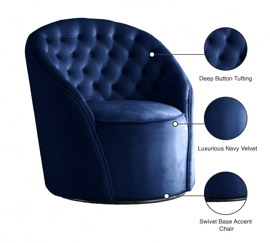 Fauteuil d'appoint rembourré en chenille Vivi