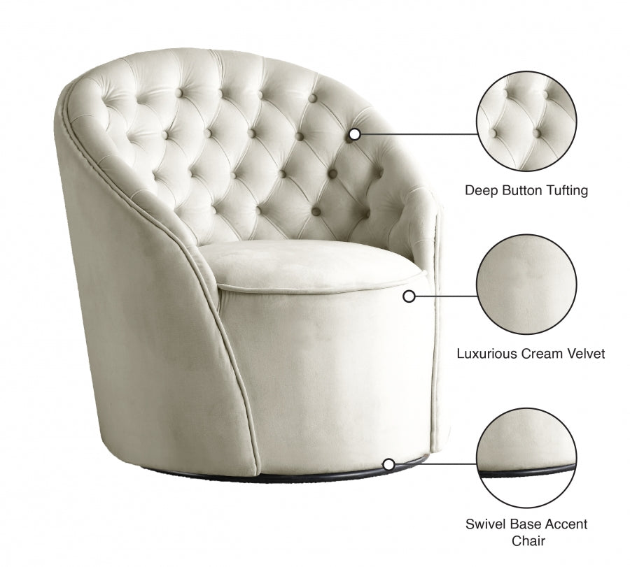 Fauteuil d'appoint rembourré en chenille Vivi