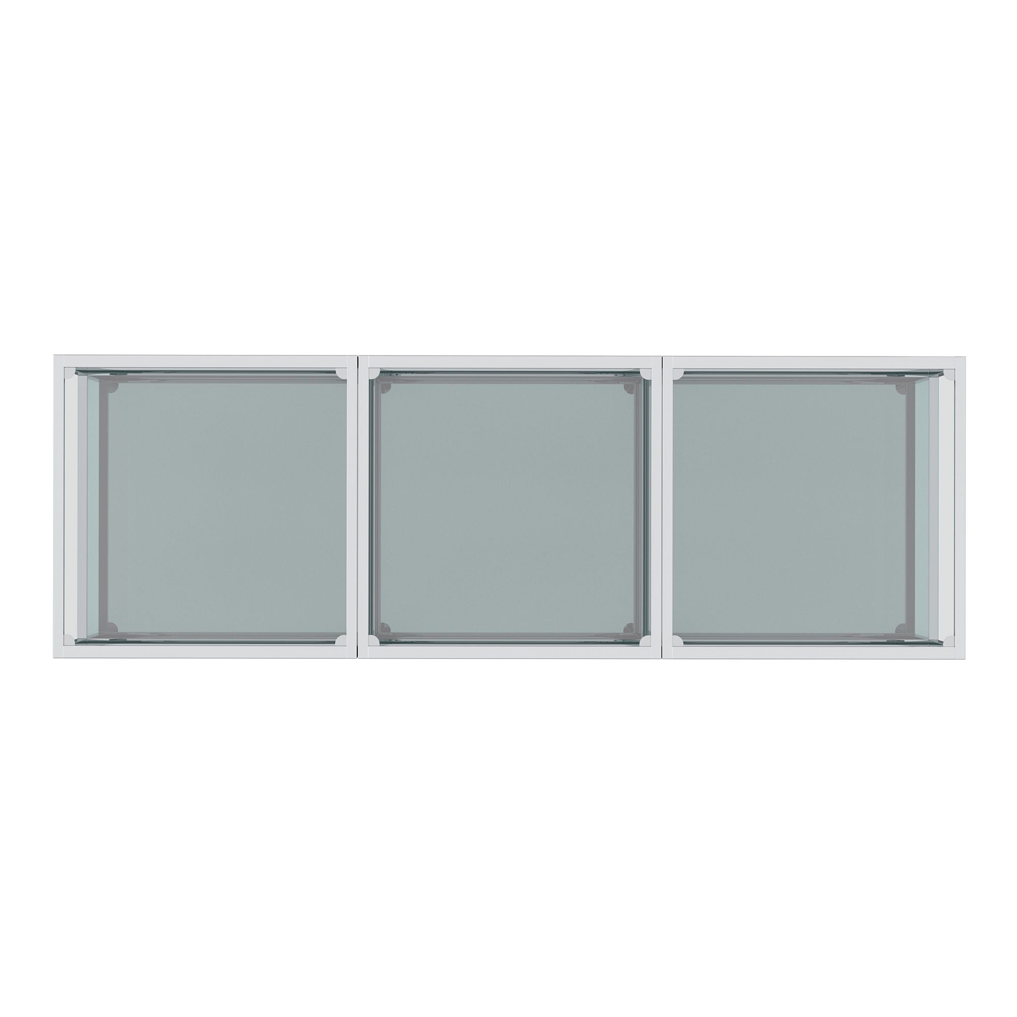 Casini 3pc Small Coffee Table Set in Silver