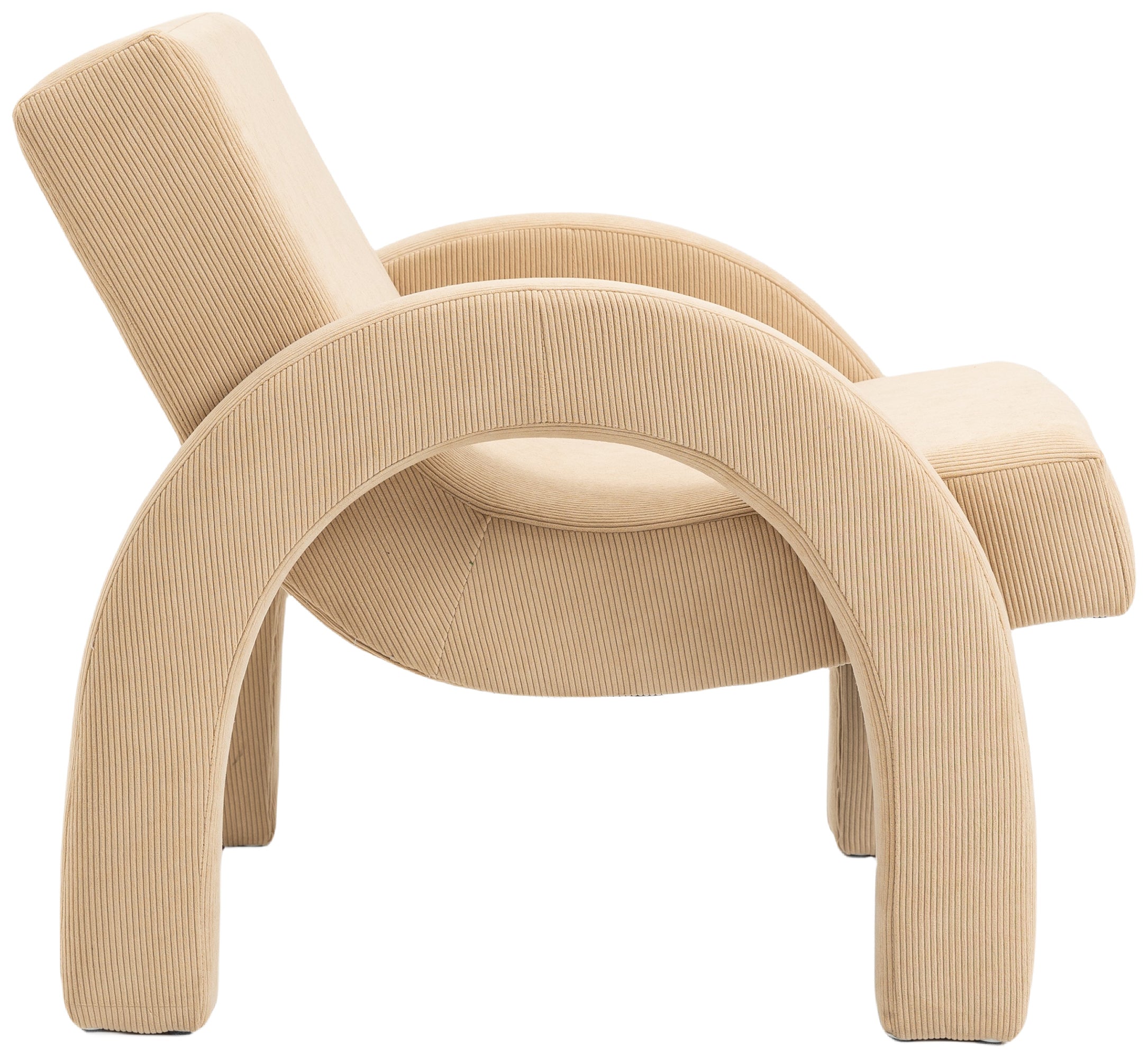 Fauteuil d'appoint rembourré en chenille Vivi
