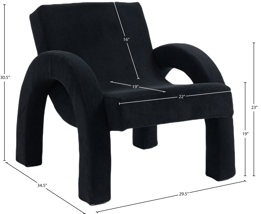 Fauteuil d'appoint rembourré en chenille Vivi