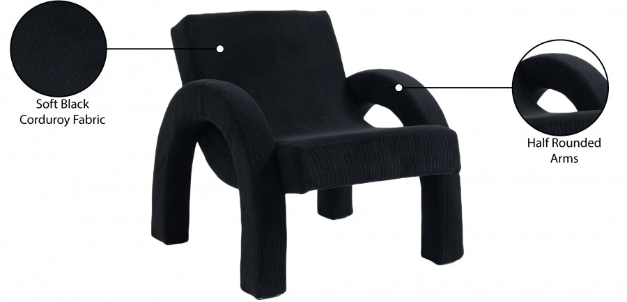 Fauteuil d'appoint rembourré en chenille Vivi