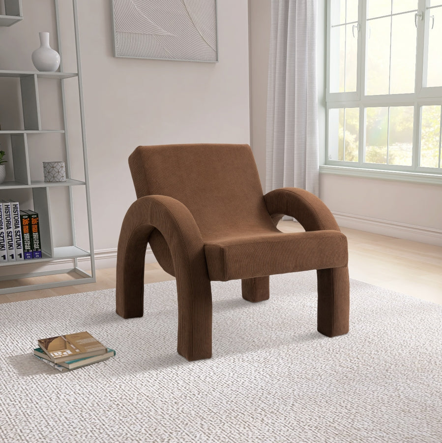 Fauteuil d'appoint rembourré en chenille Vivi