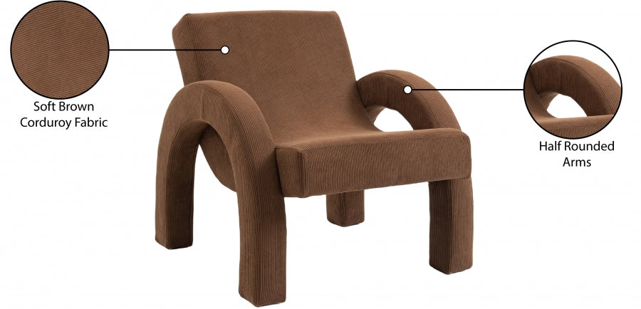 Fauteuil d'appoint rembourré en chenille Vivi