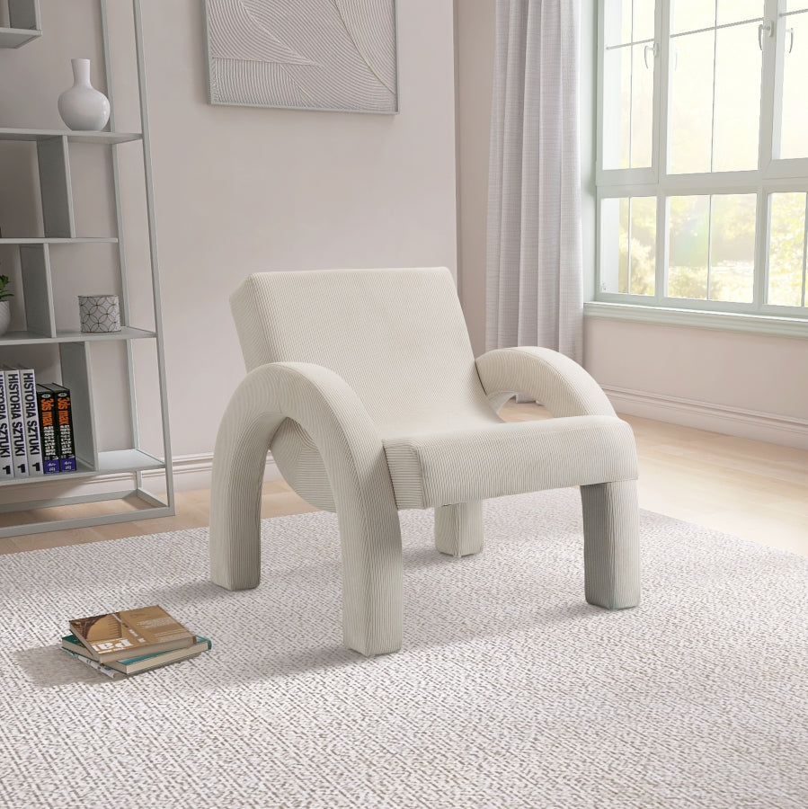 Fauteuil d'appoint rembourré en chenille Vivi