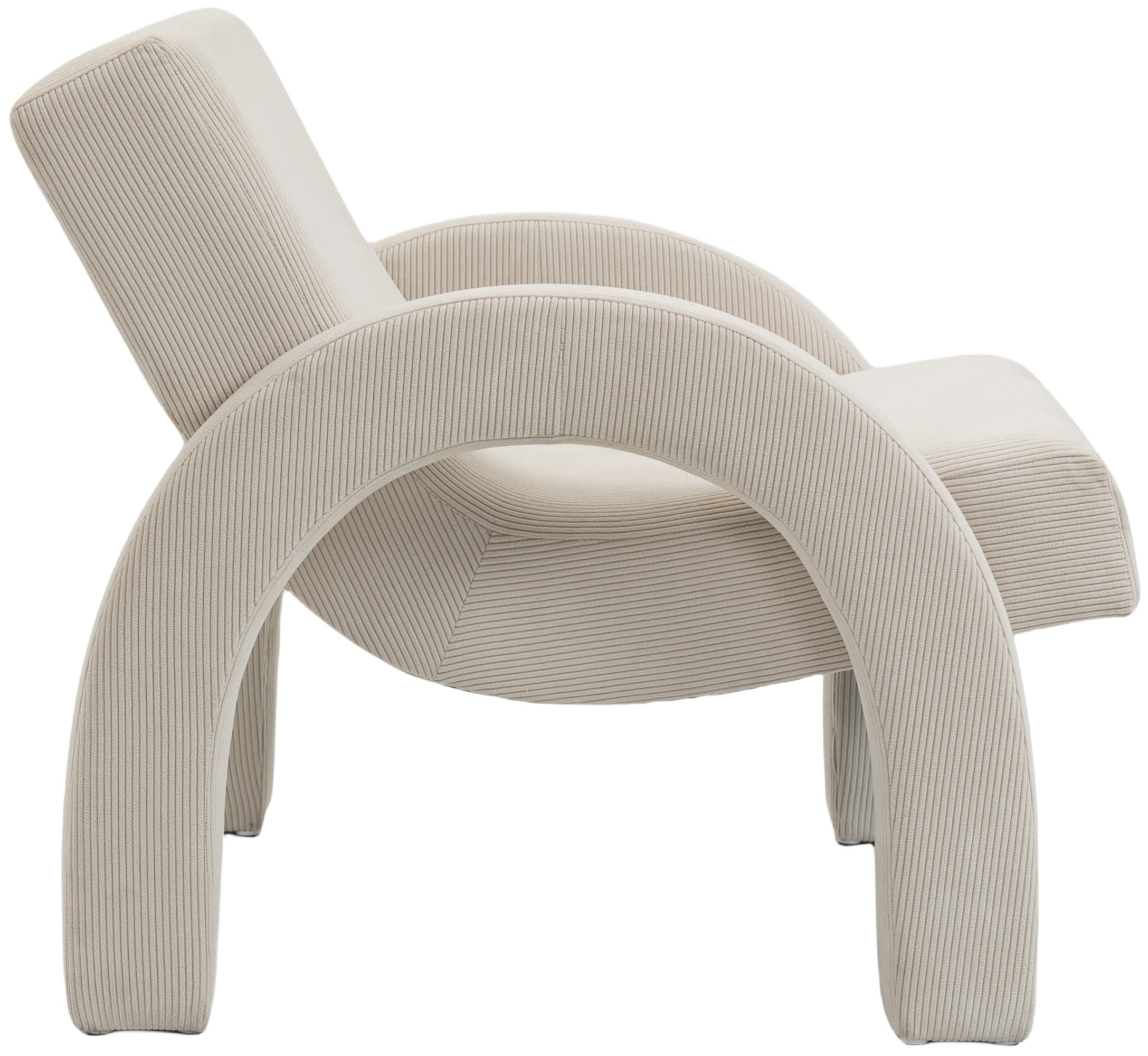 Fauteuil d'appoint rembourré en chenille Vivi