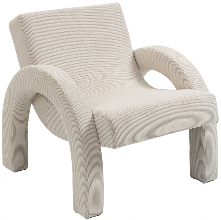 Fauteuil d'appoint rembourré en chenille Vivi
