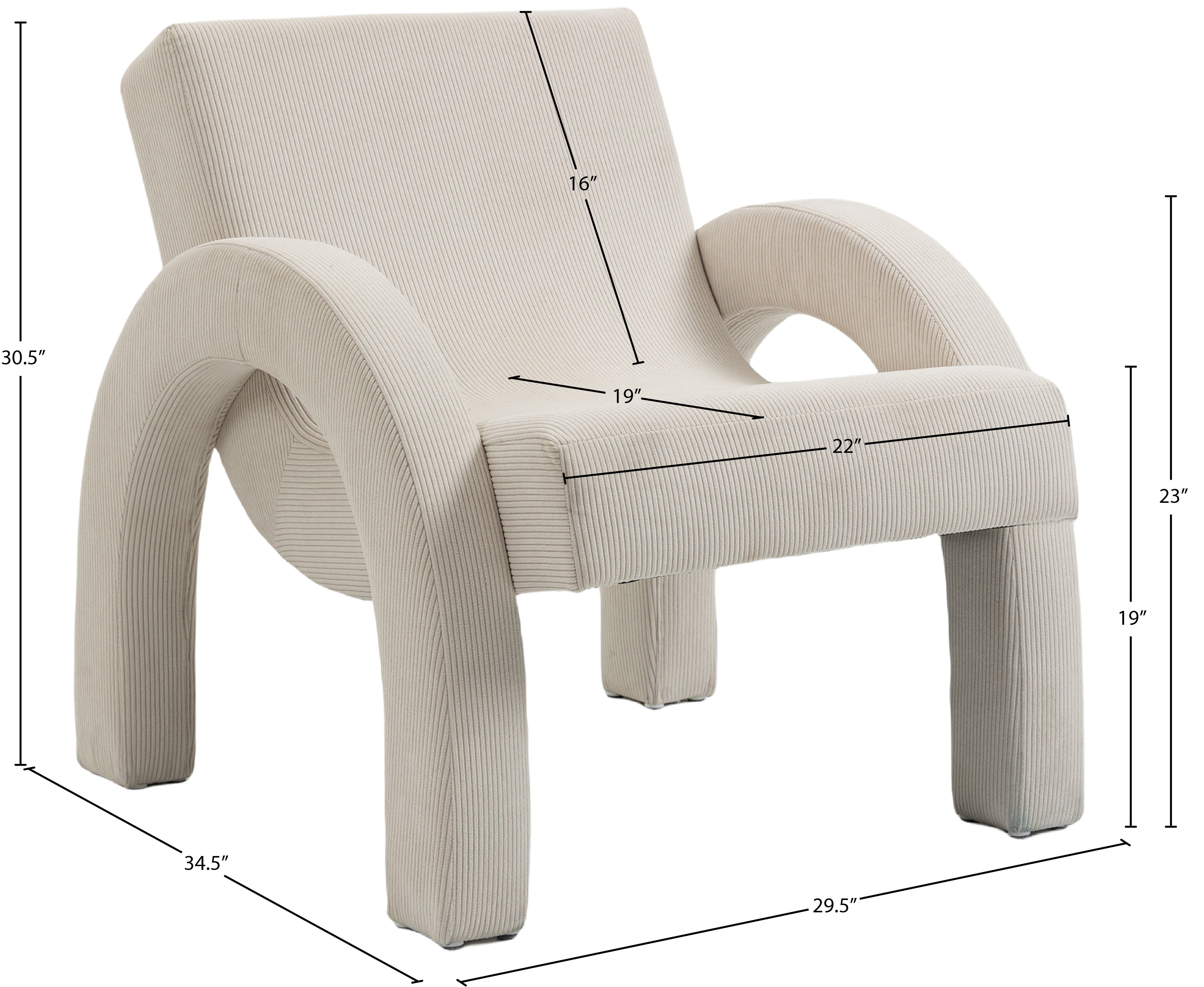 Fauteuil d'appoint rembourré en chenille Vivi