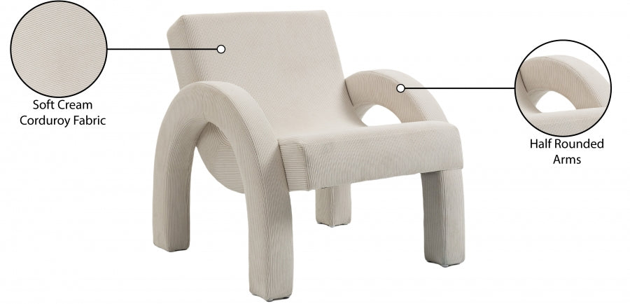 Fauteuil d'appoint rembourré en chenille Vivi